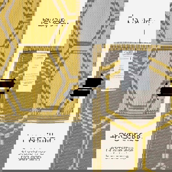 HOMESCAPES Outdoor Rug Luxury Waterproof Reversible, For Garden, Honeycomb