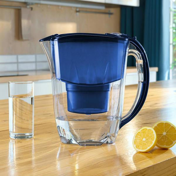 AQUAPHOR Amethyst 2.8 Litre Water Filter Jug in Cobalt Blue with 1 x Maxfor+ filter