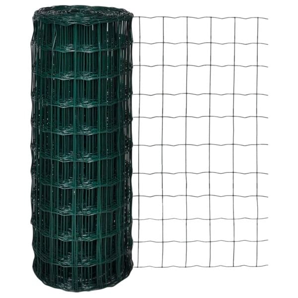 Berkfield Euro Fence Steel 25x1.0 m Green