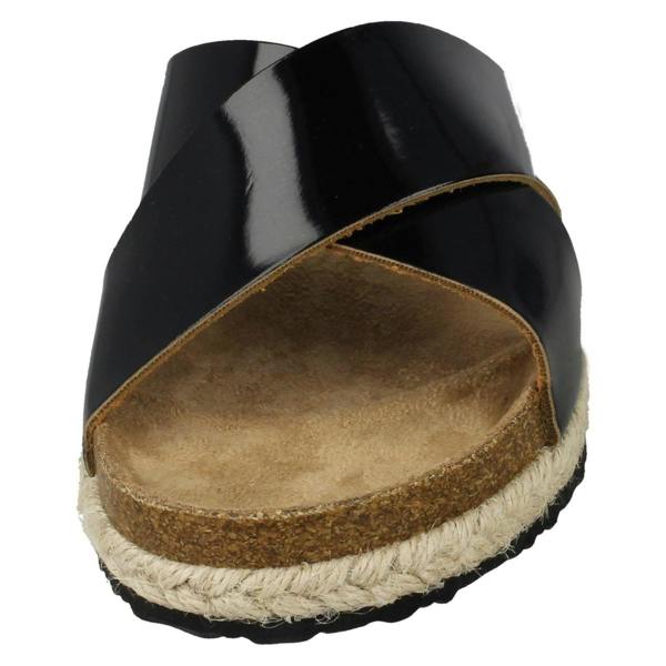 Spot On Ladies Spot On Cross Over Strap Mules