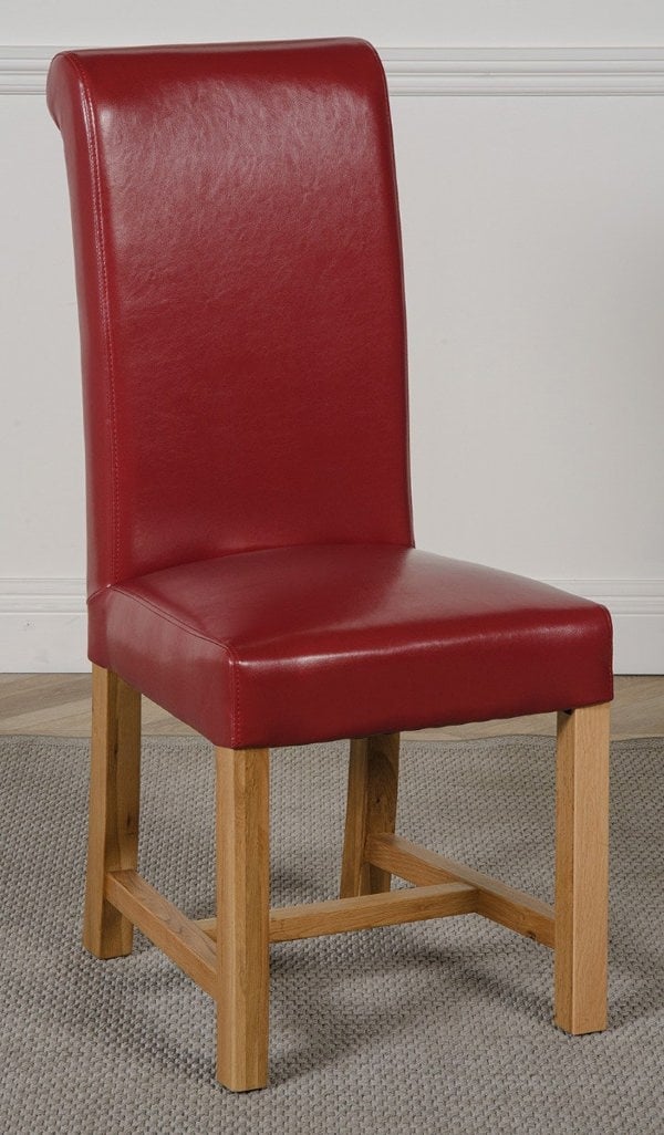 That's Furniture Oslo 90 x 90cm Small Square Oak Dining Set with Washington Leather Chairs
