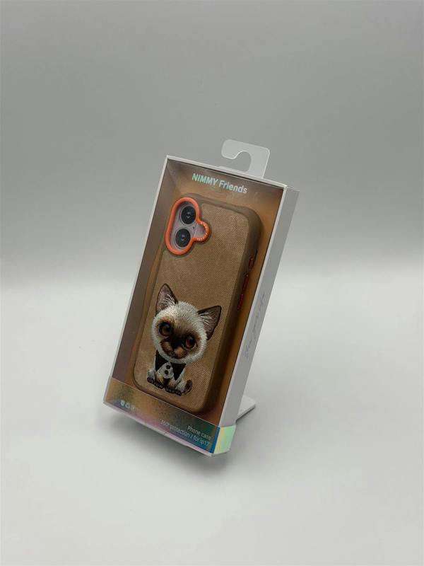Nimmy Friends Nimmy Big Eye Cute Pet Siamese Cat Case with MagSafe for iPhone 17 6.3" Brown Orange - N-XDY-IP17-026