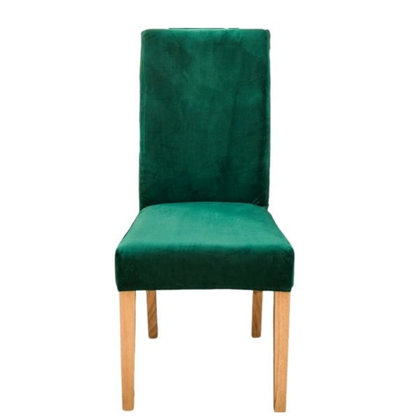 Anyseat Chair Cover Dark Green Velvet Plush Stretch Elastic Slipcover