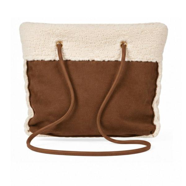Lorenz Small Faux Sheepskin Top Zip Tote Bag