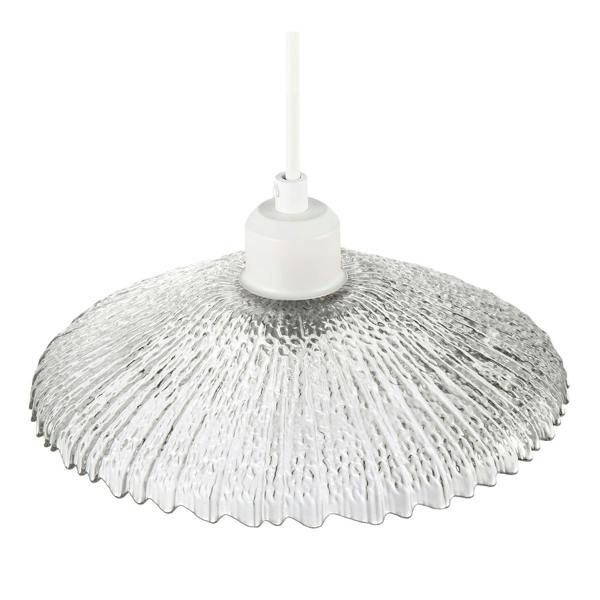Textured Glass Pendant Shade with Mushroom or Parasol Silhouette Shape Image 3