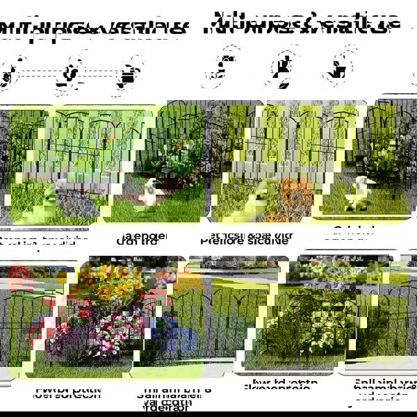 Levede 10 Pack Animal Barrier Metal Decorative Garden Fence Outdoor Pet Border