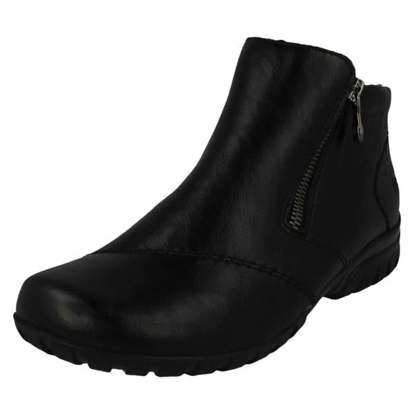 Rieker Ladies Rieker Dual Zip Fleece Lined Ankle Boots L4663
