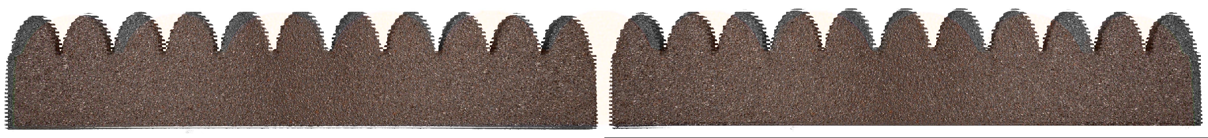 Nicoman Recycled Rubber Scallop Garden Edging Border - Brown