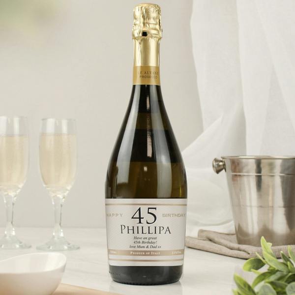 Personalised Floral Always And Forever Bottle Of Prosecco - alternative angle