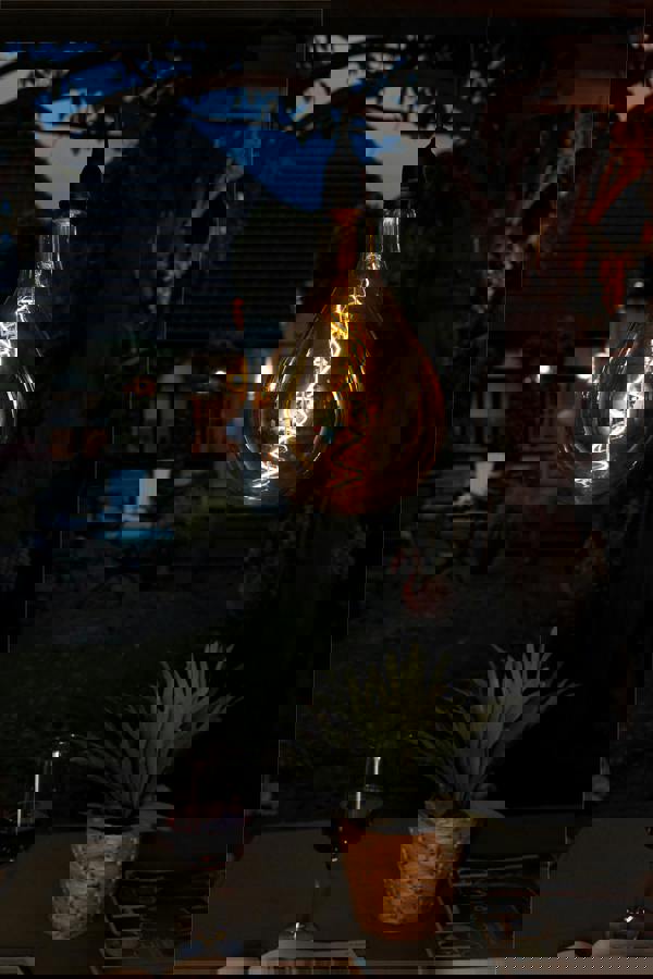 Luxform Battery Operated Glass Filament Bulb Raindrop