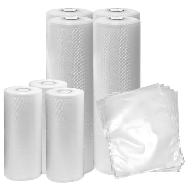 Kenmore 57 Pieces Vacuum Sealer Bag & Rolls Sous Vide Food Storage Heat-Seal Textured Bags