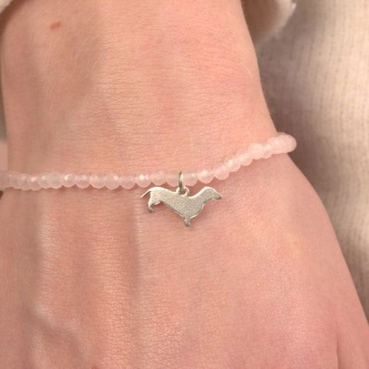 Mylee London Dachshund Silhouette Crystal Bracelet - Personalised