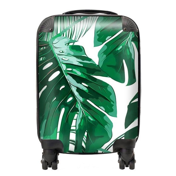 Warren Reed Tropical Jungle Leaf Pattern Suitcase