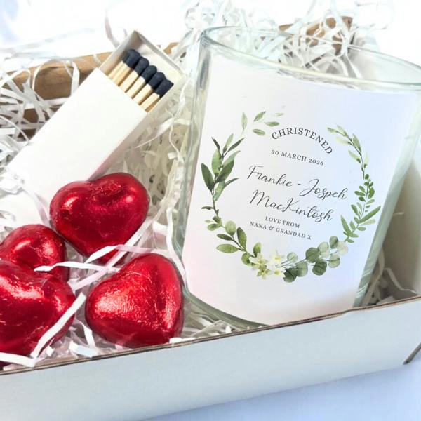 Personalised Wedding Day Candle Gift Set | Keepsake for Engagment