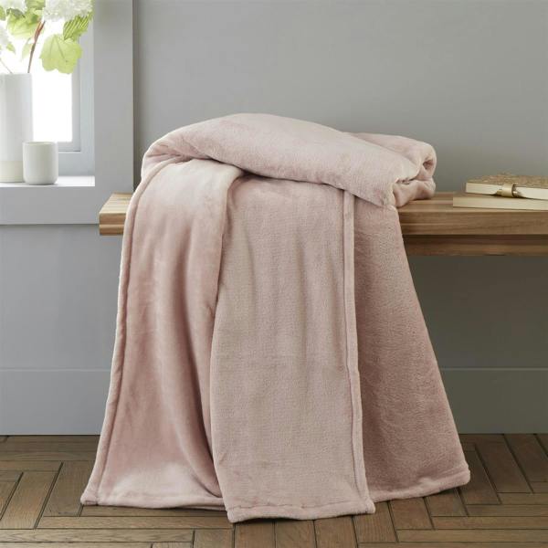 Velvet Raschel Throw Blush 200 x 240