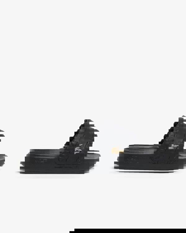 Lacoste Serve Hybrid Monogram Slides - Black/Gold 1V7 | CHO | Designer Mens Sandals
