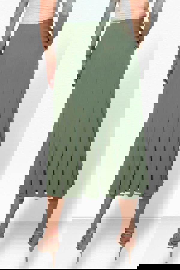 Paulo Due Women's 32" Soft Pleated Panel Midi Skirt