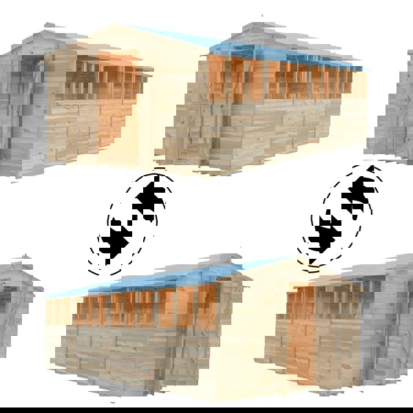 Shire Overlap Double Door 10x20 value storage shed