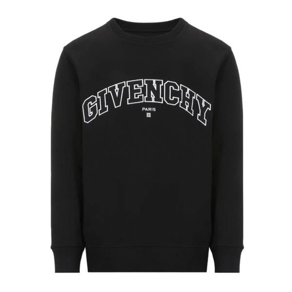 Givenchy Embroidered Logo Crewneck Sweatshirt   in  Black