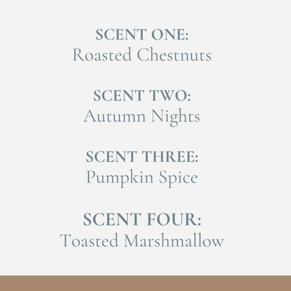 Autumn Selection Highly Scented Soy Wax Melts - 16 Pack Fosse Living Scent notes