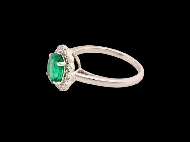 Vintage Tom A fine modern Emerald and Diamond Ring