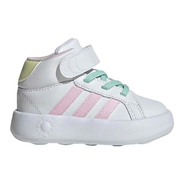 Adidas Childrens/Kids Grand Court Mid Cut Trainers - White - 
