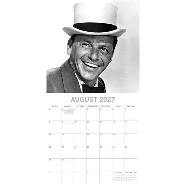 Frank Sinatra Calendar 2027, Wall Calendars, Month To View, Entertainment, Gift