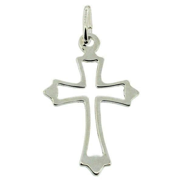 Christopher James of London Sterling Silver Flared Frame Cross Pendant With Optional Chain