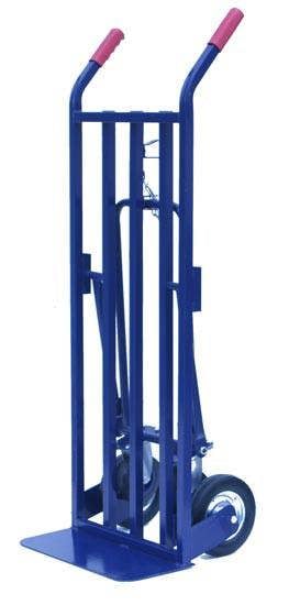 Bristol Tool Company 1894 3 in 1 Heavy Duty Folding Solid Wheel Sack Truck, Easy Switch Configurations, Solid Wheels, Steel Framework, 200kg Capacity