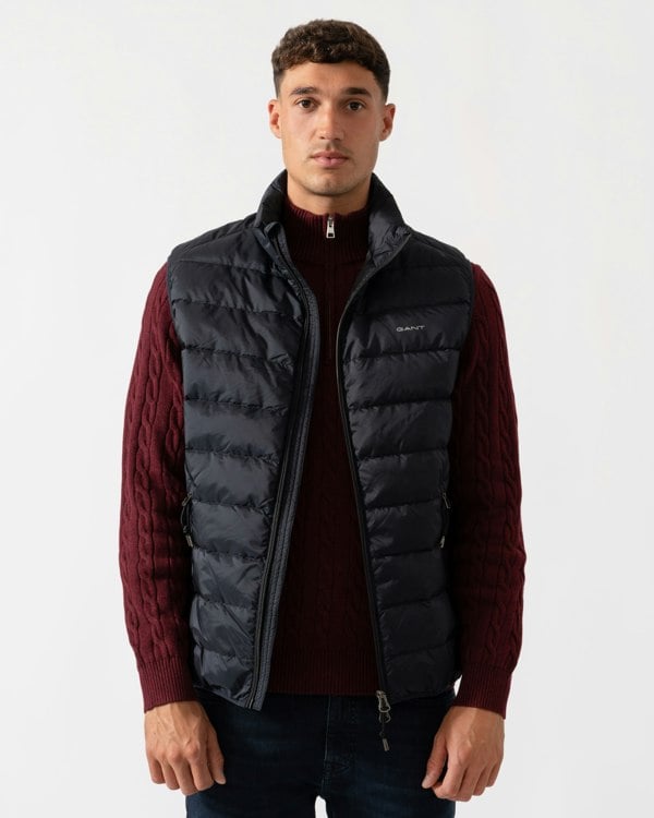 GANT Mens Light Down Padded Gilet - 5 Black