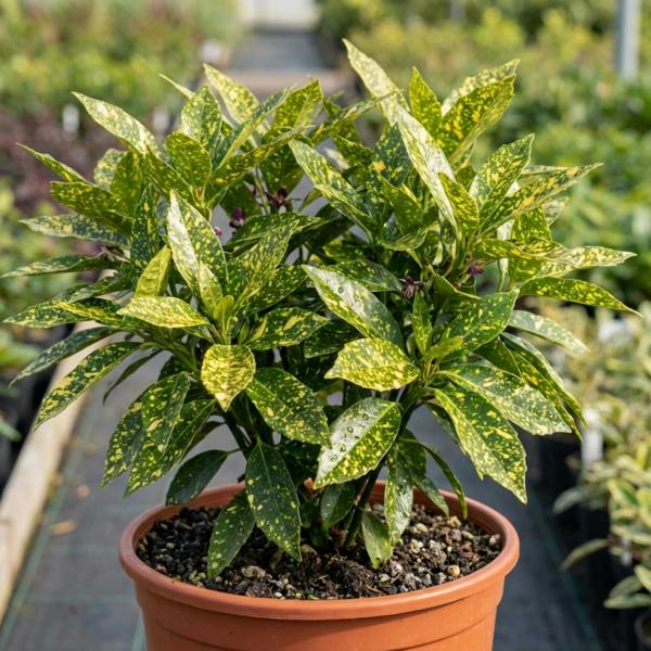 Aucuba Japonica Variegata Spotted Laurel The Rose Press Garden