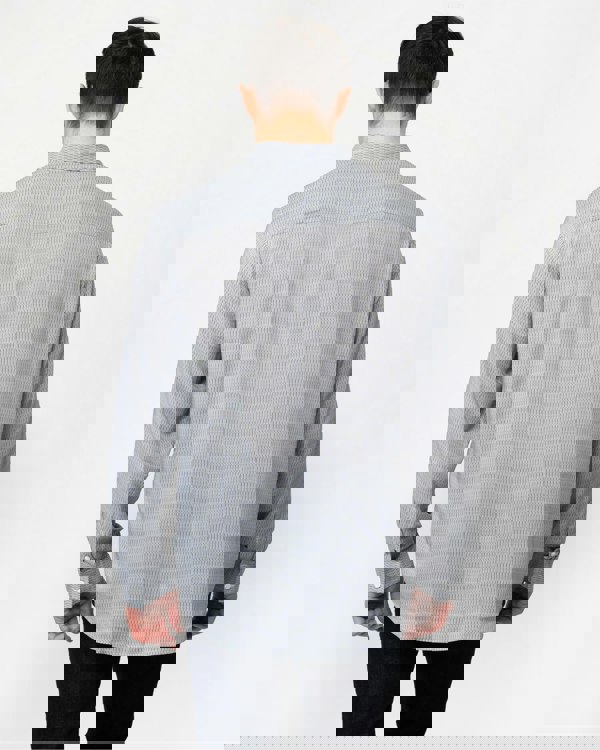 Armani Exchange Mens Long Sleeve Pattern Print Shirt - W/Quarry Irregular Lines 71BA