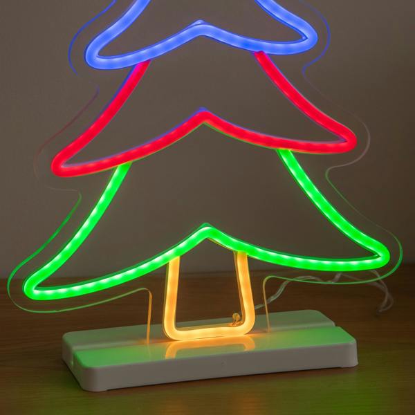 Samuel Alexander 43cm Neon Flex Christmas Tree Light with 215 Multi-Coloured LEDs