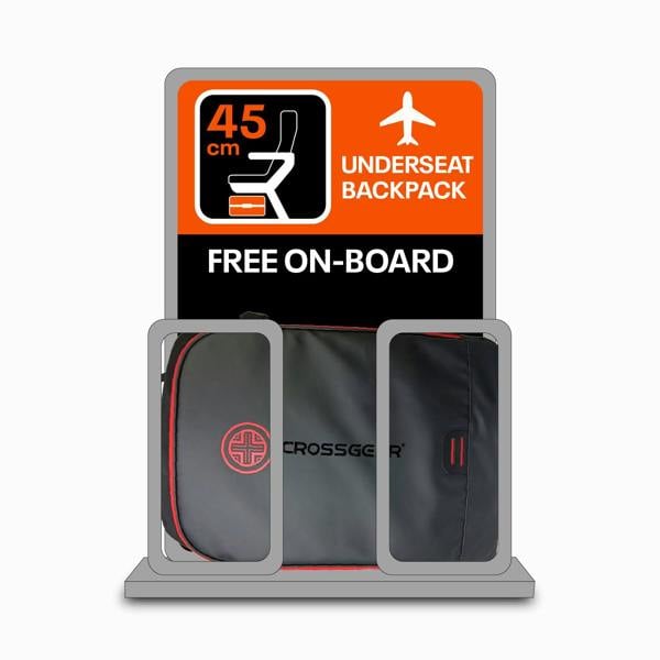 Crossgear Skylab 45cm Underseat Cabin Backpack - Lockable, 30L