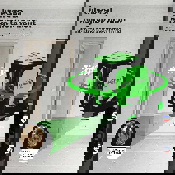 Traderight Green Laser Level 360° Self Leveling Green Light IP54 Water Resistant