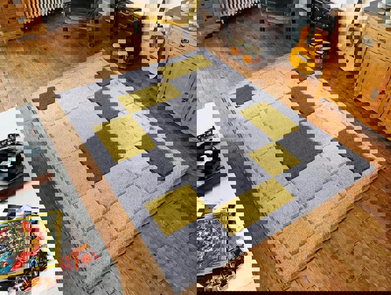 Smart Living Havana Carved Rug - Grey Ochre