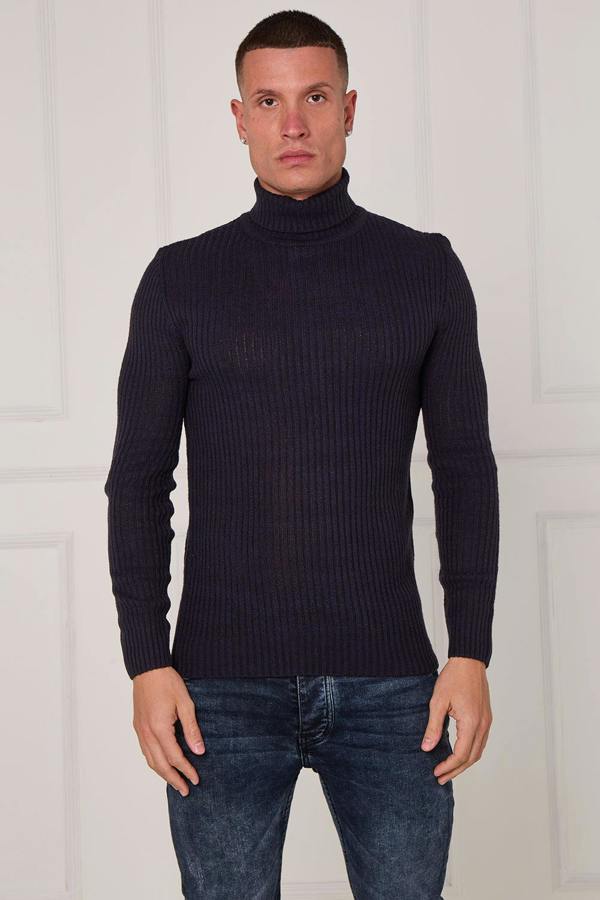 Men’s Ribbed Turtleneck Jumper