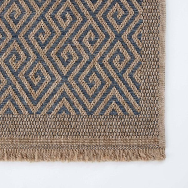 Nature Blue outdoor rug is resistant to moisture and UV protected