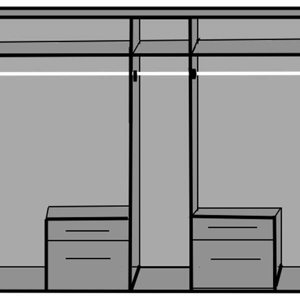 TJ's Furniture Fly 5 door 1 Mirror  4 drawer White