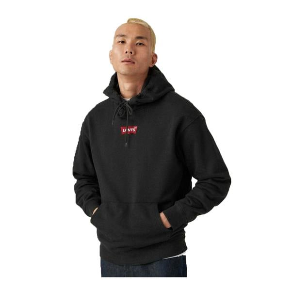 Levis Mens Batwing Relaxed Fit Hoodie - Black - 
