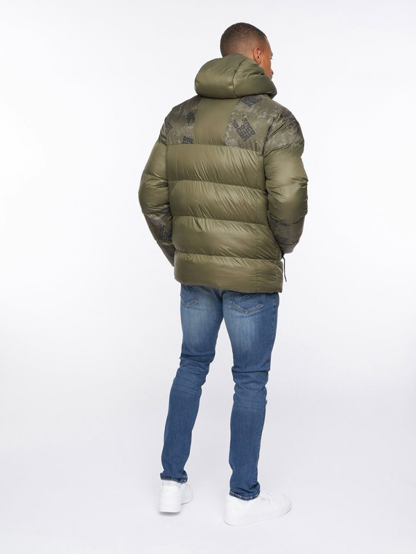 Duck and Cover Ryebank Padded Jacket Olive Camo