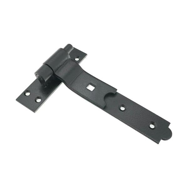 Hook and Band Hinge - Cranked - Black