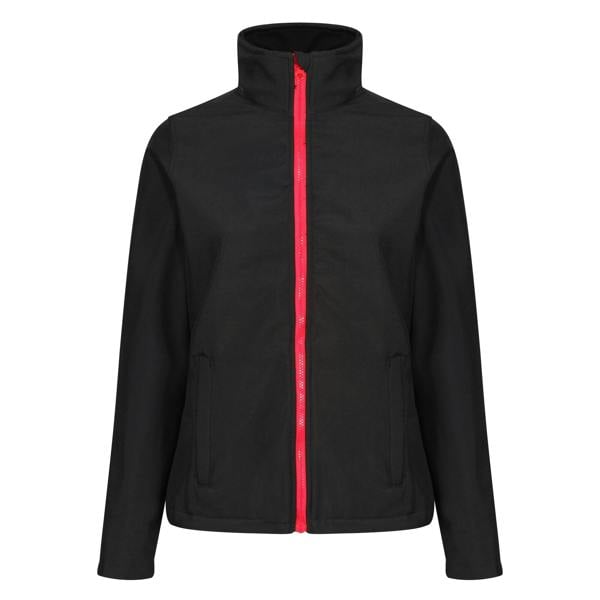 Regatta Standout Womens/Ladies Ablaze Printable Soft Shell Jacket - Black/Classic Red