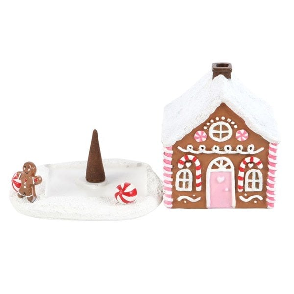 Serano Pink Gingerbread House Incense Cone Burner