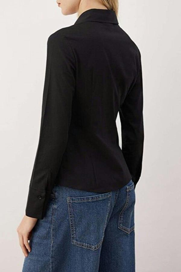 WOVCOR Waist-Fitting Cotton Woven Shirt