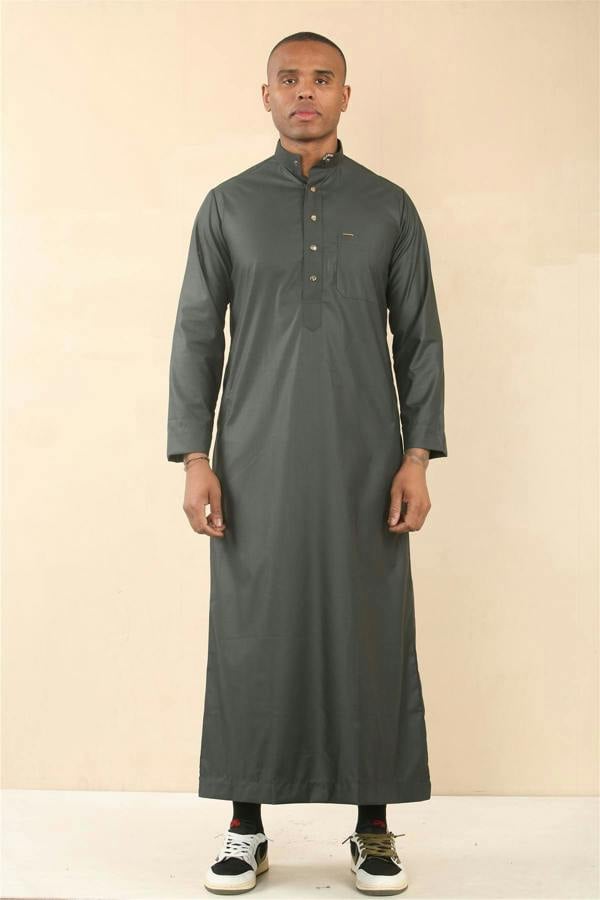 Infinity Leather Men's Thobe Arab Saudi Emirati Islamic Clothing Jubba Robe
