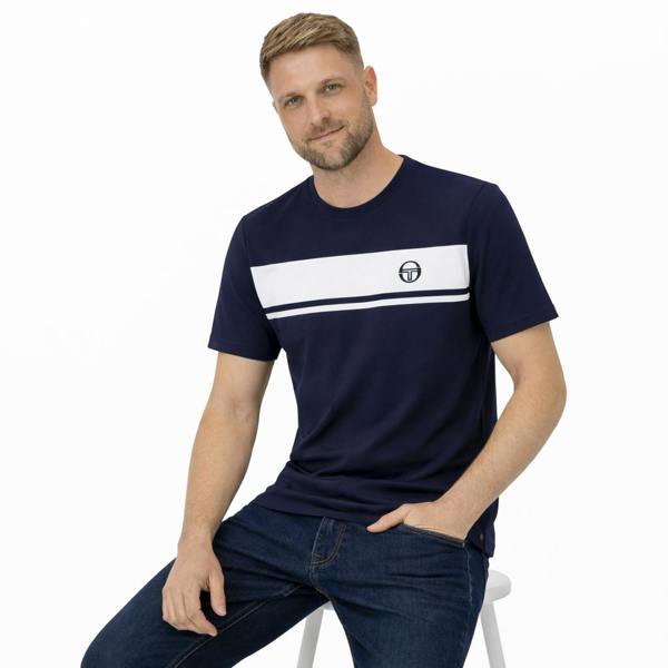 Sergio Tacchini Master T-Shirt Navy/White Tonal