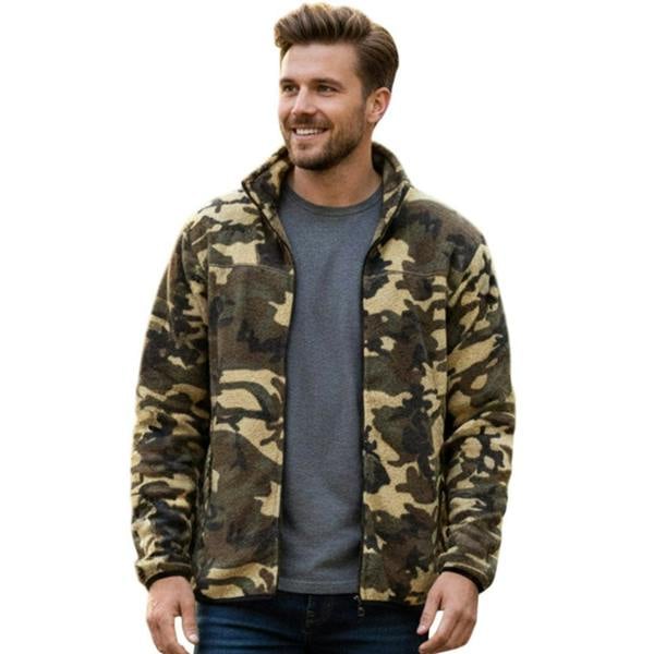 Mens Camouflage Fleece Jacket