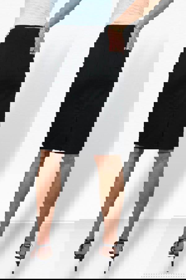 Paulo Due Women's Stretch Cotton Pencil Skirt Knee Length