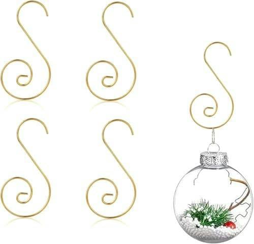40Pcs Gold Swirl Tree Decoration Hooks for Christmas Ornaments and Festive Displays image 6